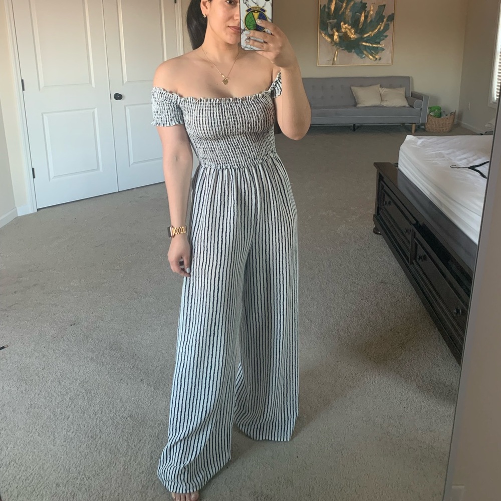 Black and white jumpsuit